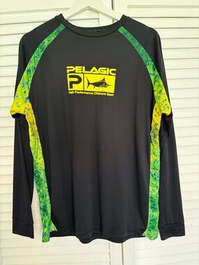 Pelagic Black Long Sleeve High Performance Shirt